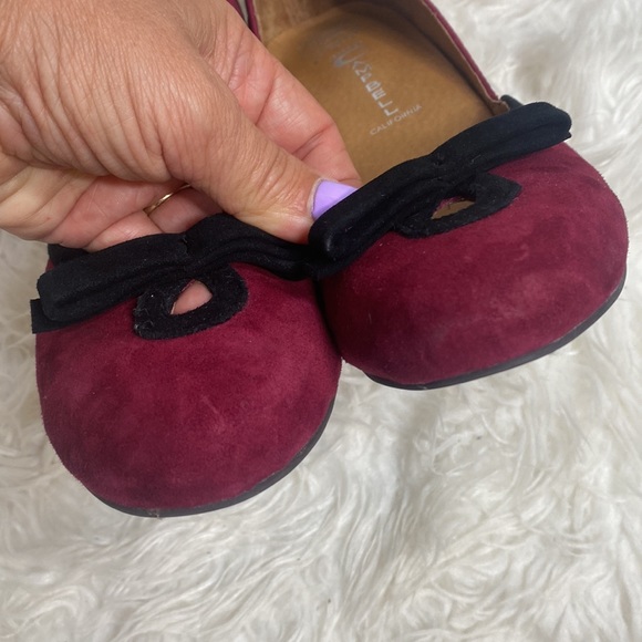 JEFFREY CAMPBELL BURGUNDY WEDGE SUEDE SHOES - Picture 6 of 10